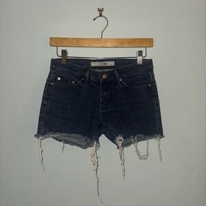 Joe's Jeans Dark Blue Distressed Jean Shorts